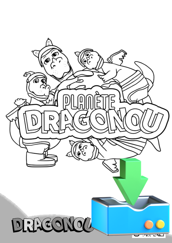 Coloriage pour enfant Dragonou